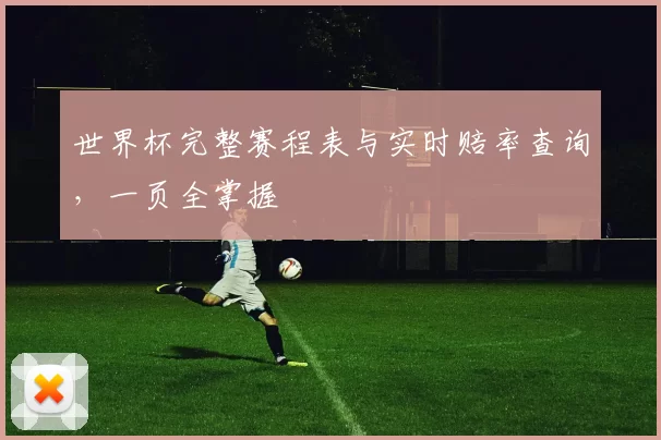世界杯完整赛程表与实时赔率查询,一页全掌握